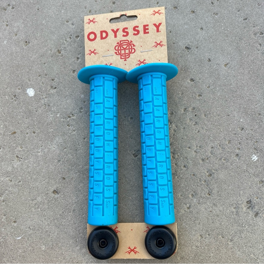 ODYSSEY Aaron Ross Signature Keyboard GRIPS - v1, 158mm (w/FLANGE) - OCEAN BLUE